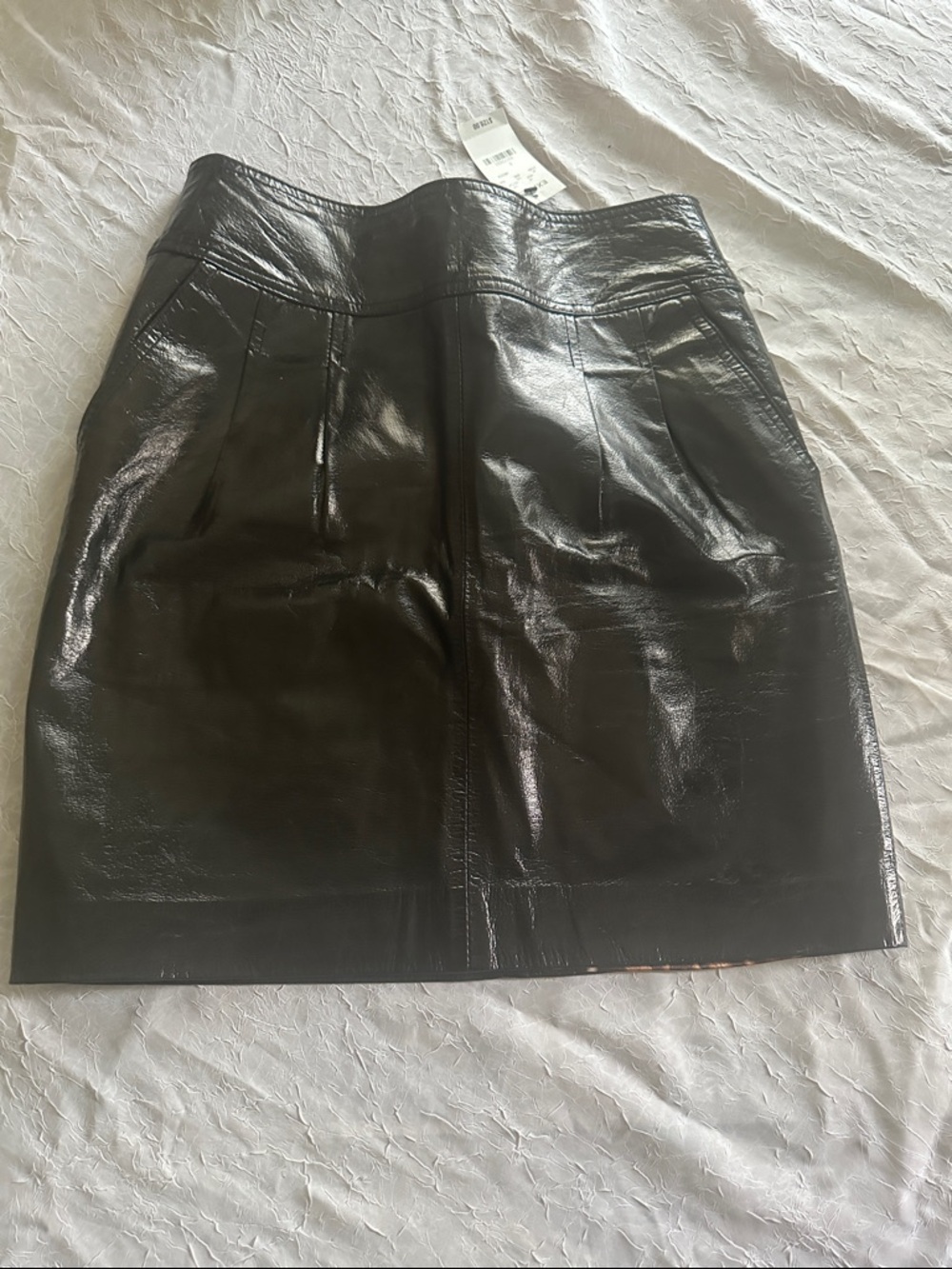 The Limited Black Leather Mini Skirt